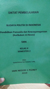 Image of Diktat Pembelajaran: Budaya Politik Indonesia