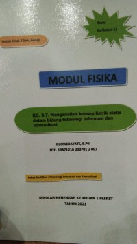 Image of Modul Fisika: KD. 3.7. Menganalisis Konsep Listrik Statis dalam Bidang Teknologi Informasi dan Komunikasi