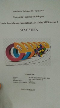 Image of Modul  Pembelajaran Matematika: Statistika SMK Kelas XII Semester 1