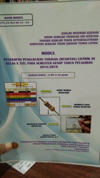 Image of Modul: Penerapan Pengukuran Tahanan (Resistan) Listrik di Kelas X TJTL pada Semester Genap Tahun Pelajaran 2018/2019