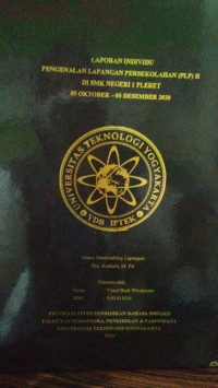 Image of Laporan Individu Pengenalan Lapangan Persekolahan (PLP) II di SMK Negeri 1 Pleret
