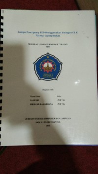 Image of Makalah Lomba: Lampu Emergency LED Menggunakan Piringan CD dan Baterai Lap top Bekas
